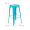 Flash Furniture 30" Teal Metal Bar Stool-Teal Poly Seat, 4PK 4-ET-31320-30-TL-R-PL2C-GG - alternate 9
